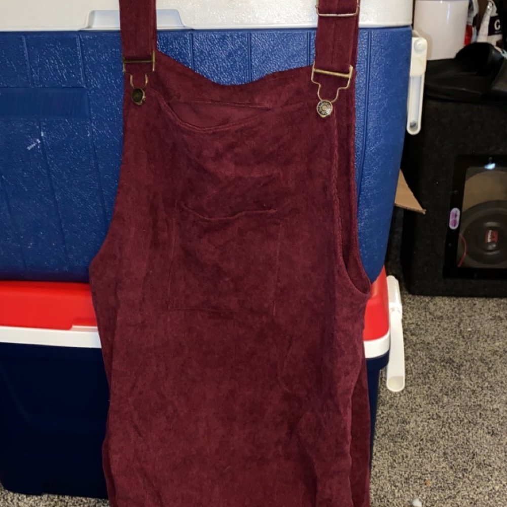 Maroon Overall Dress